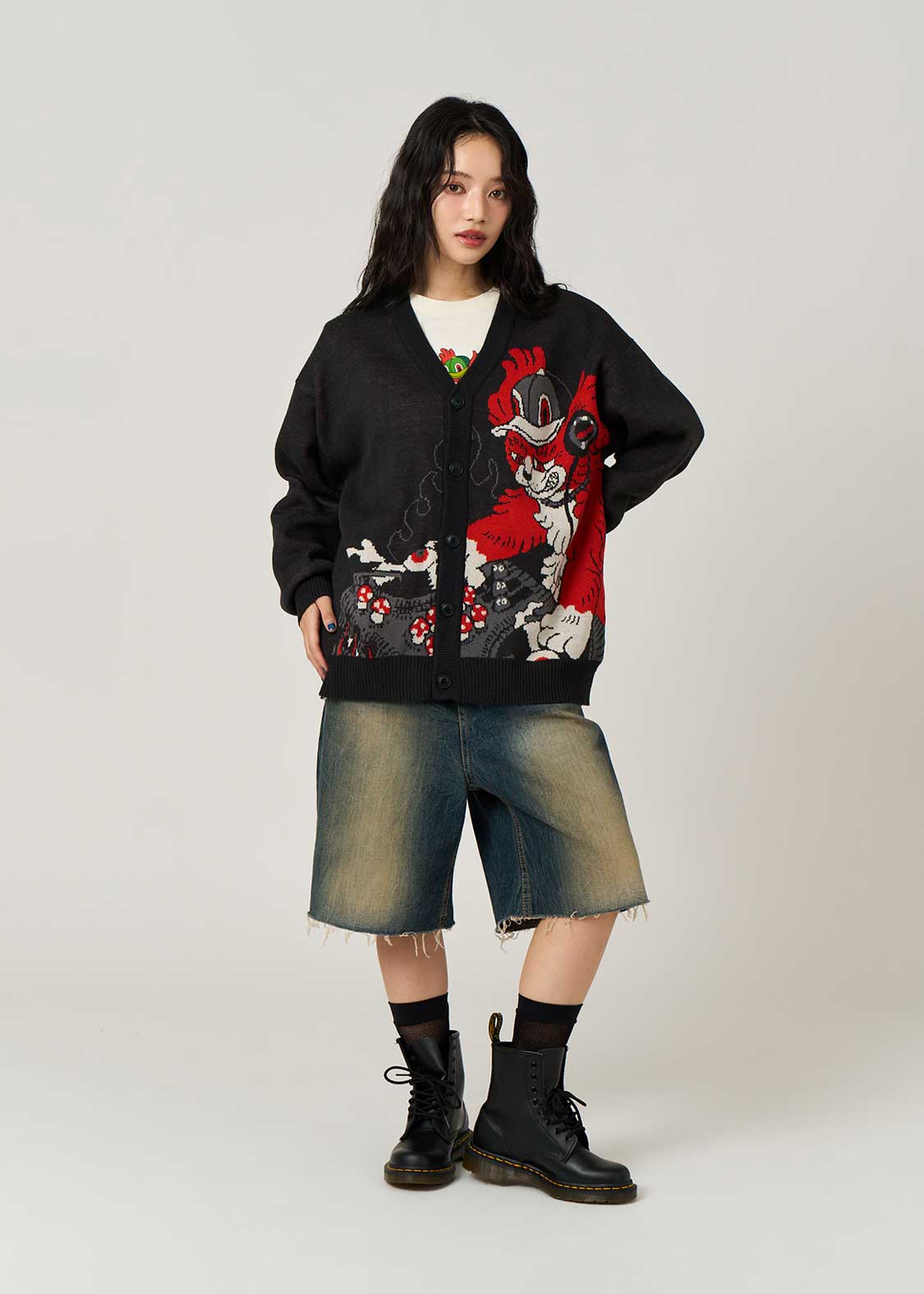 DJ NYAO｜ウォッシャブルジャカードカーディガン｜ユニセックス