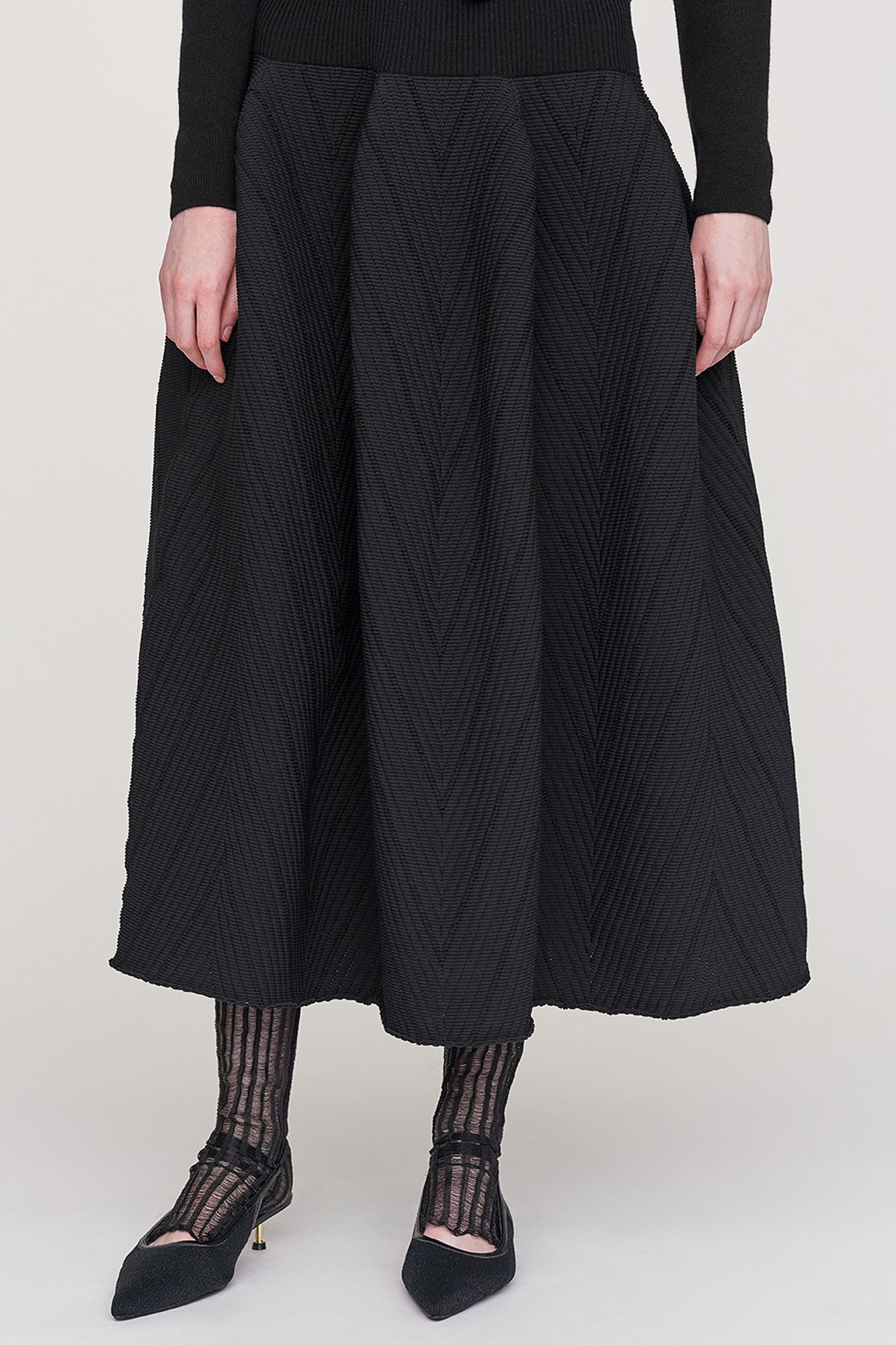 POTTERY HERRINGBONE SKIRT
