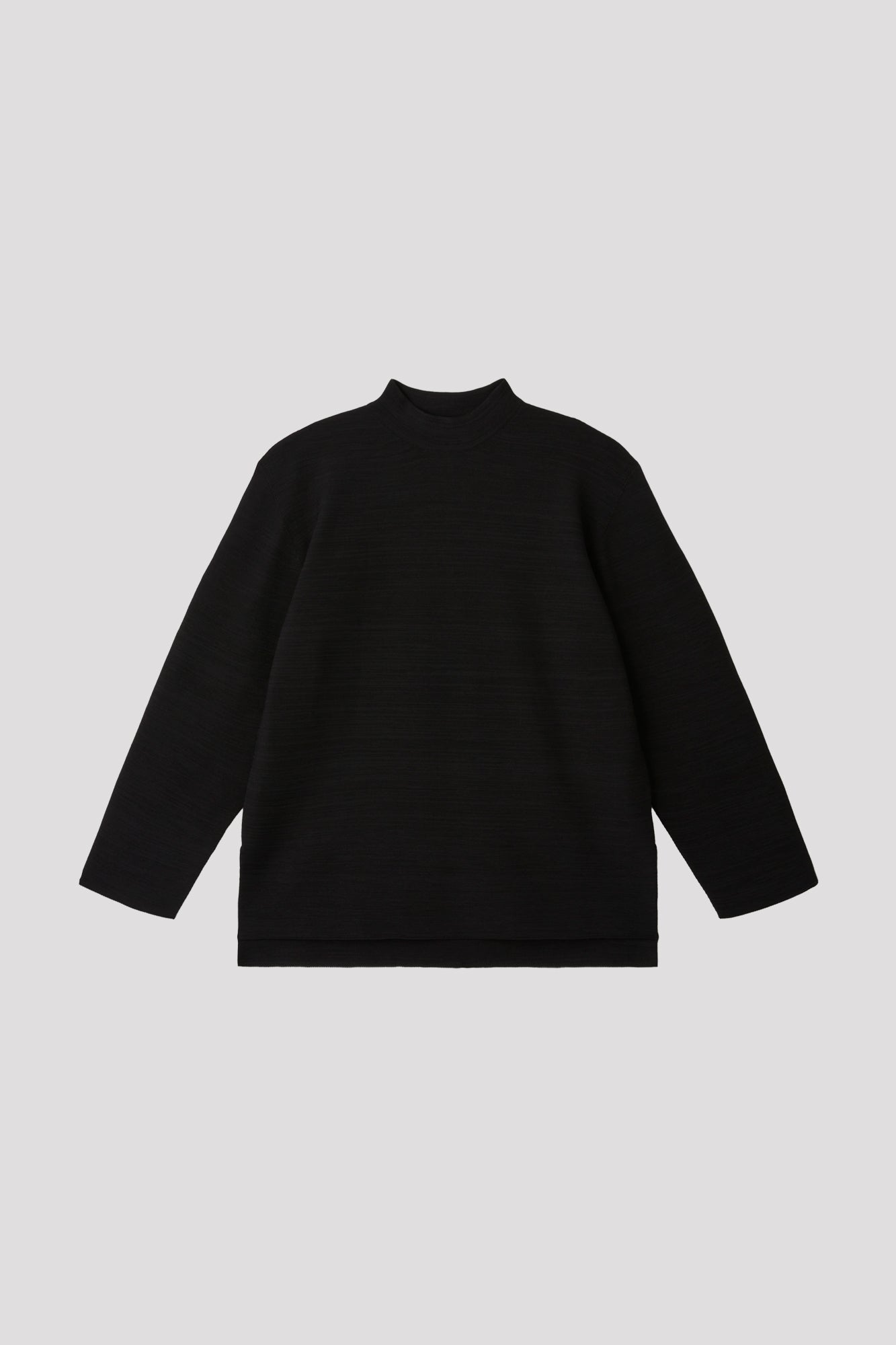 GARTER MOCKNECK LONG SLEEVE TEE SHIRT