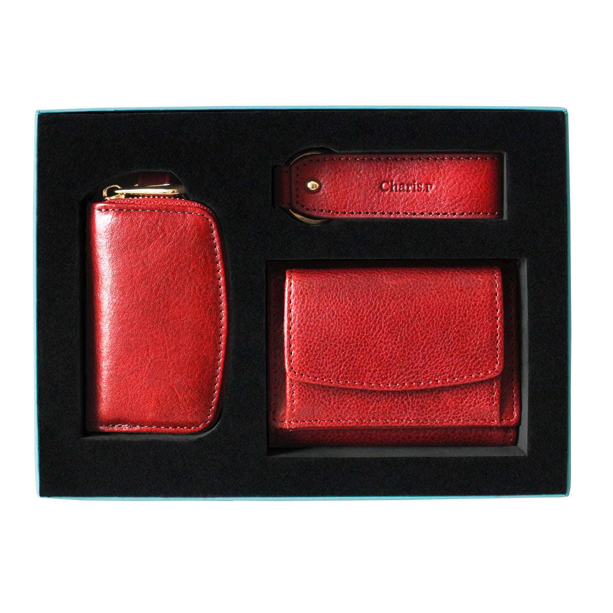 Charis Poche【財布・キーケース・キーホルダー 本革3点セット】ab