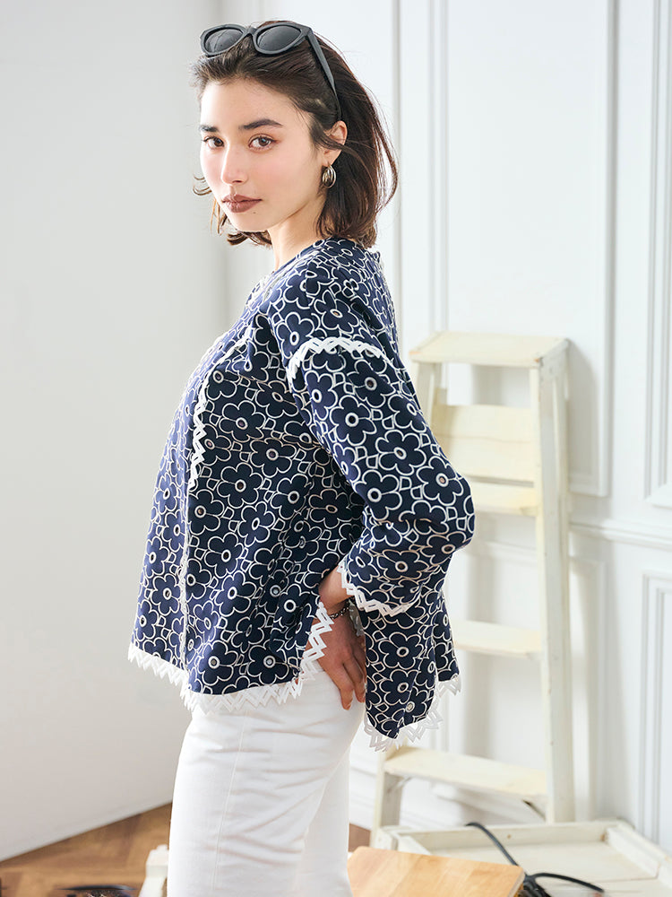 Cabbage フラワーパターン刺繍トップス |【公式】Chestyオンラインショップ