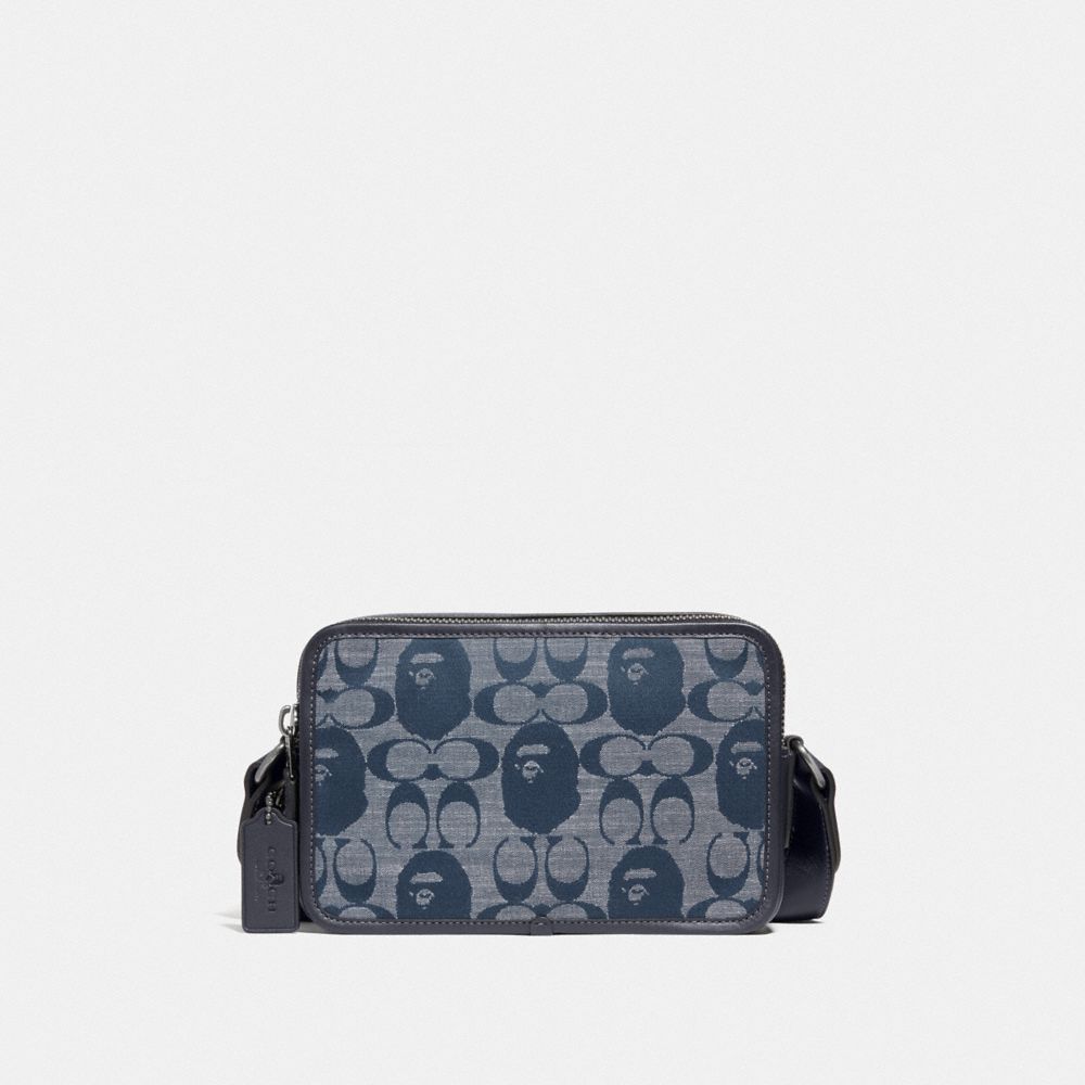 COACH® GB | Bape X Coach Box Crossbody In Signature Chambray