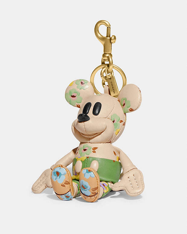 COACH® GB | Disney X Coach Mickey Mouse Bag Charm With Floral Print