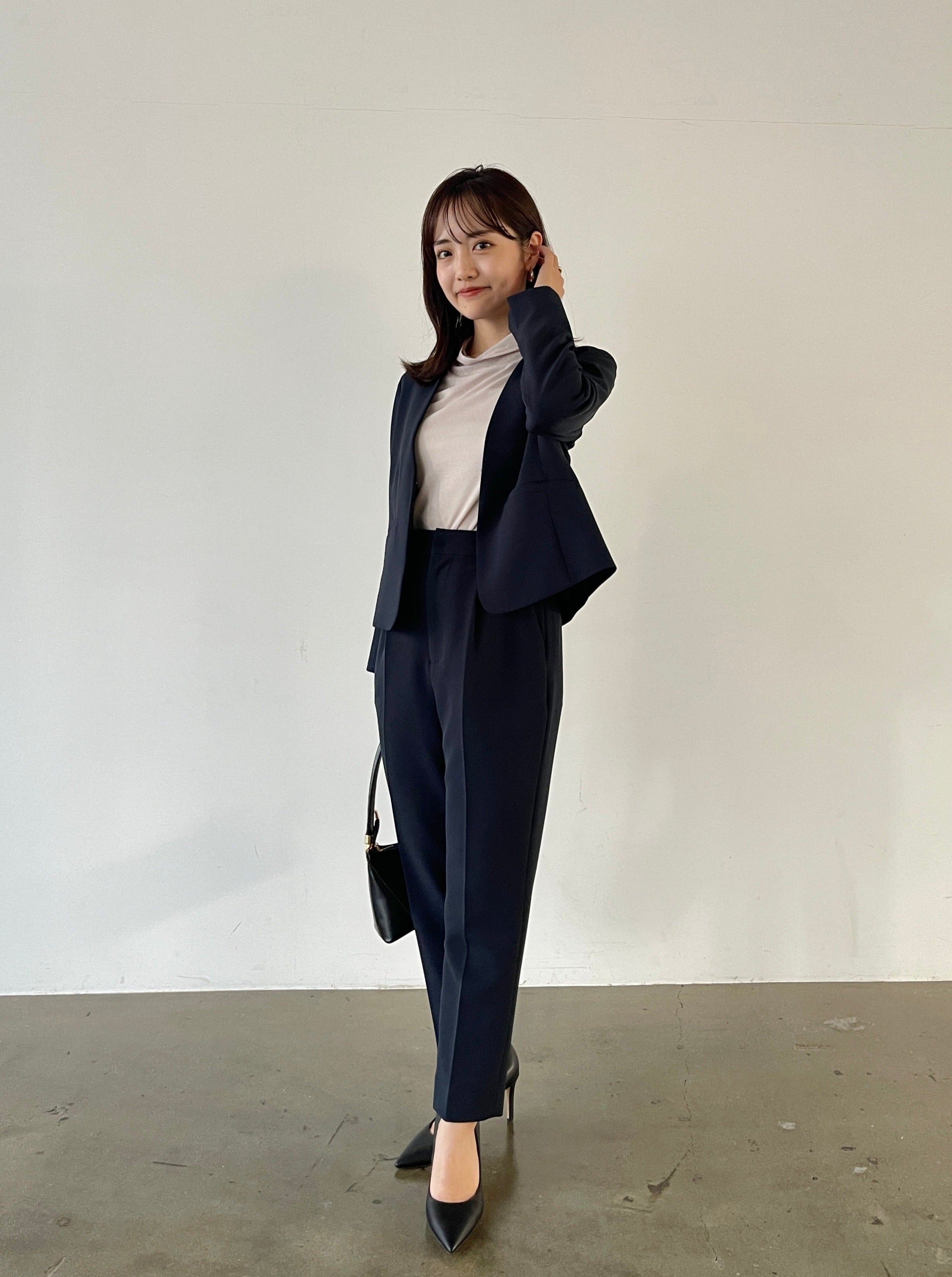 ダブルクロスウォッシャブルテーパードパンツ-short & regular | 小柄