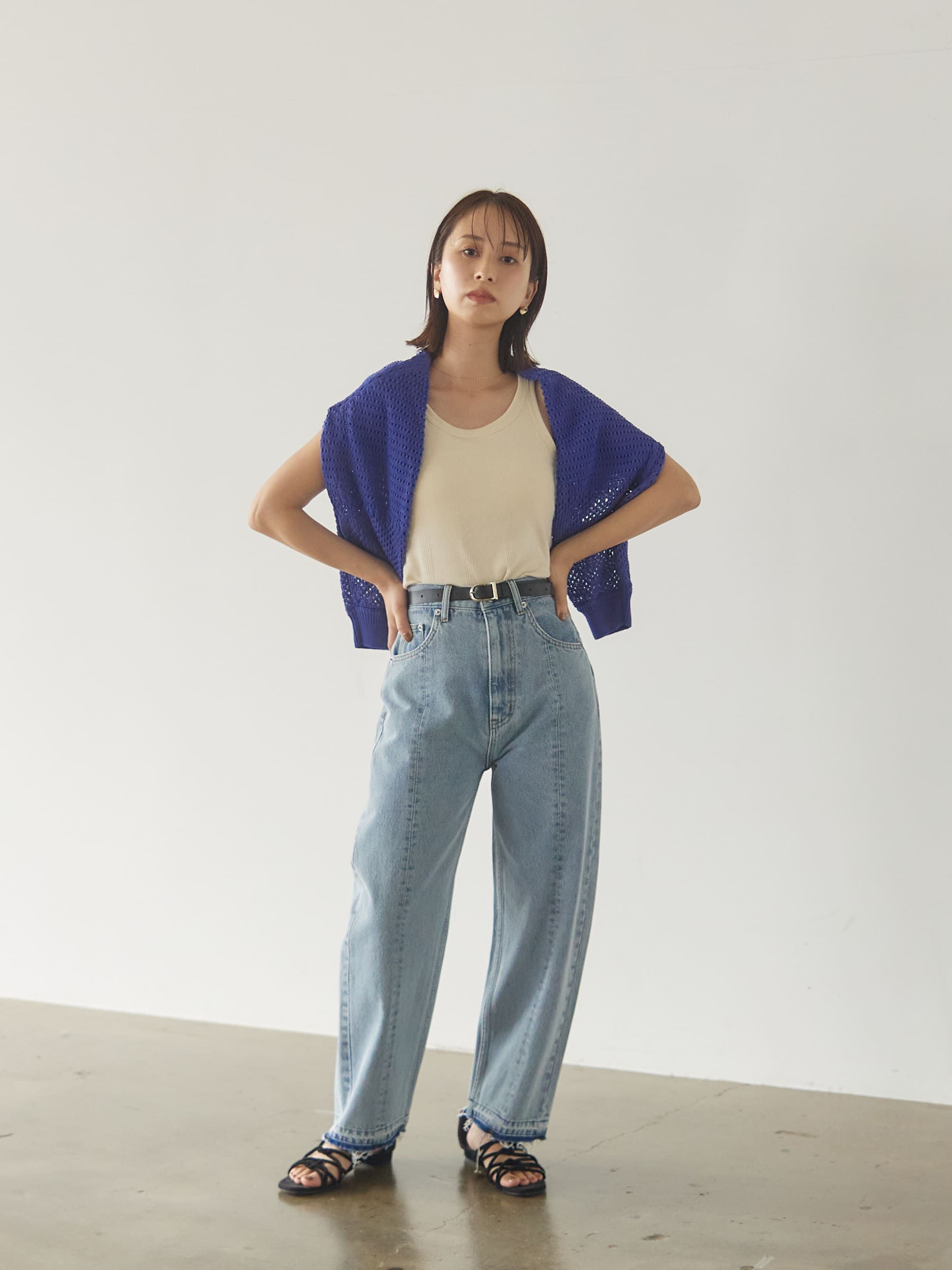 センターシームカットオフデニム | 小柄・低身長女性向けファッション