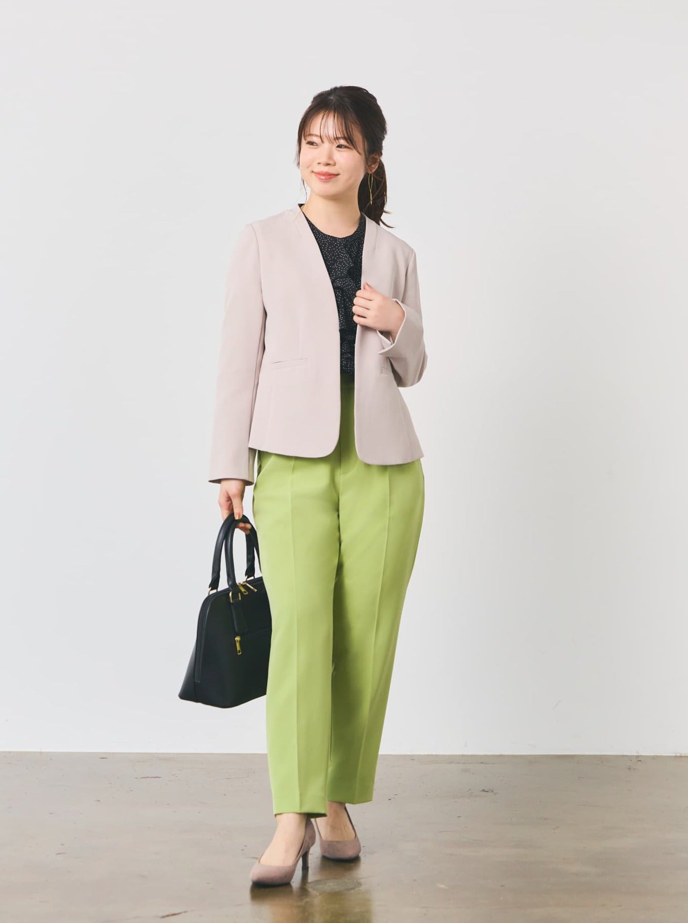 ダブルクロスウォッシャブルテーパードパンツ-short & regular | 小柄