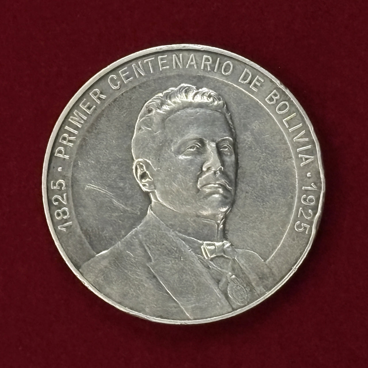 ボリビア】ボリビア独立100周年記念 銀製メダル 1925［B-0000447