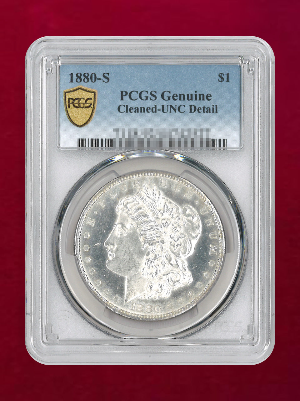 アメリカ】1ドル 銀貨 モルガンダラー 1880S PCGS Genuine Cleaned-UNC