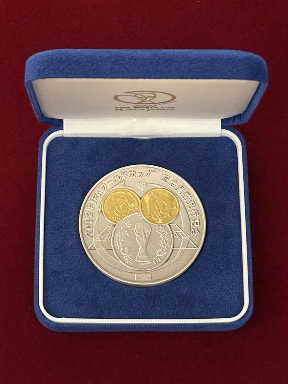 日本】2002 FIFAワールドカップ記念貨幣発行記念 純銀メダル 平成14