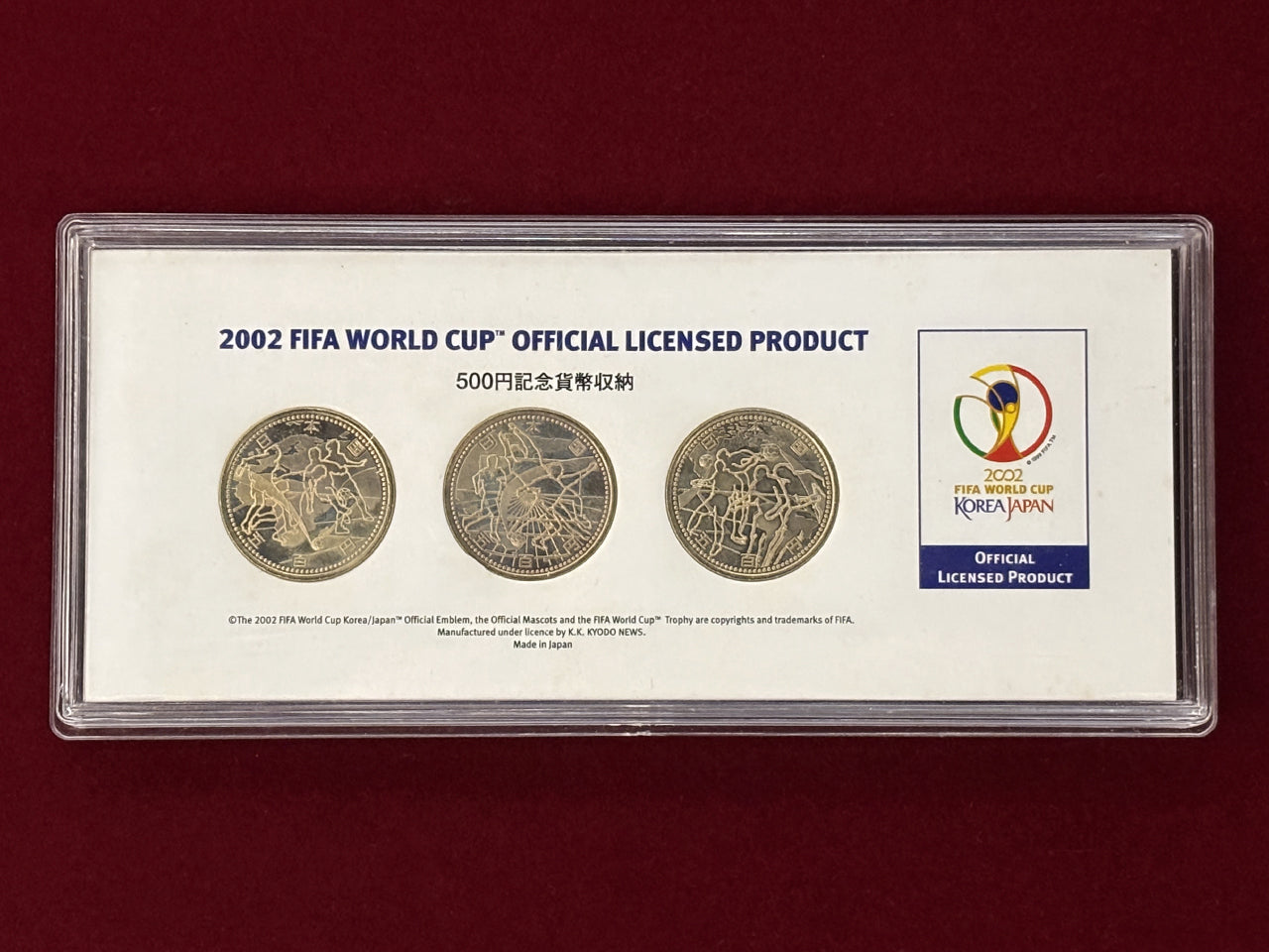 日本】2002 FIFAワールドカップ 500円ニッケル黄銅貨セット 3枚組 平成