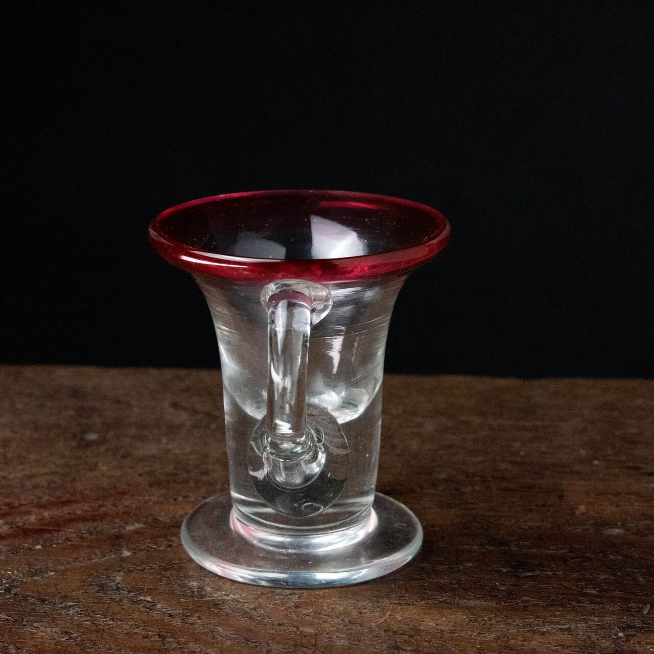アンティークガラス 赤縁 氷コップ [B31391] アンティークガラス 赤縁