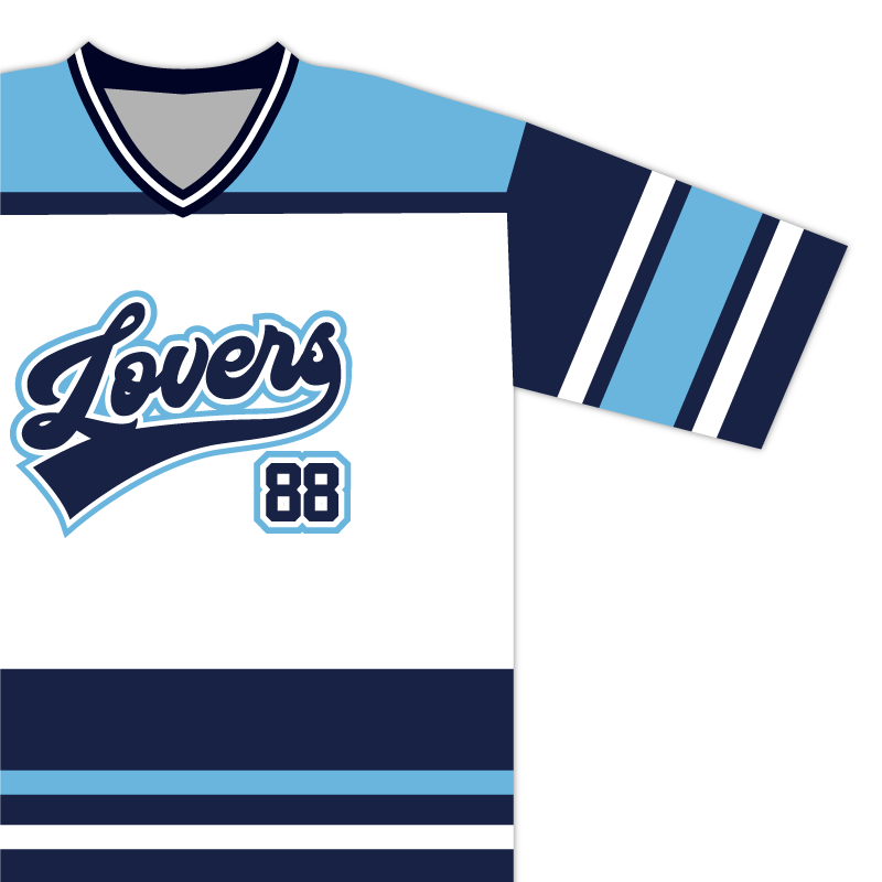 ブルーネイビーホッケーシャツ - クラスTシャツならCLATTY｜サッカー