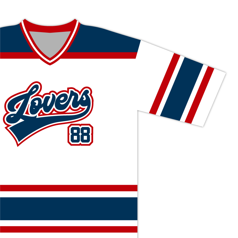 ネイビーレッドホッケーシャツ - クラスTシャツならCLATTY｜サッカー