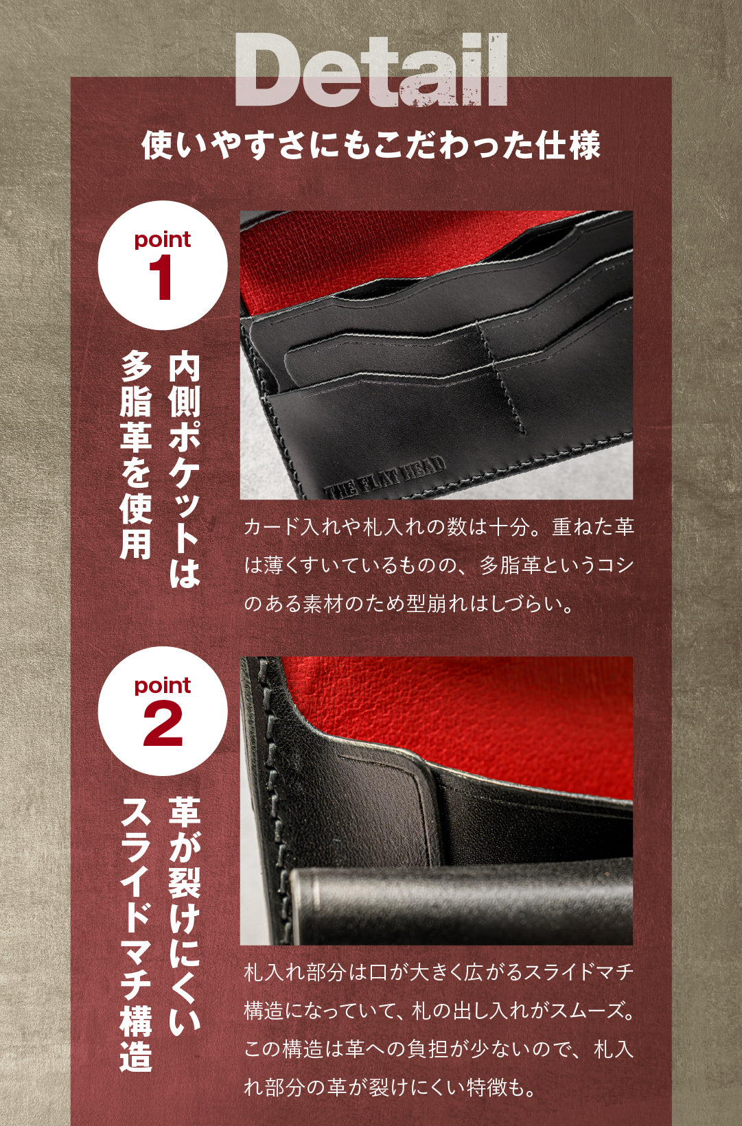 THE FLAT HEAD×CLUB HARLEY 別注ロングウォレット【8月31日頃出荷】