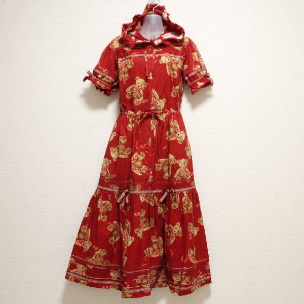 赤リボンくまフード付きワンピース - ピンクハウス通販｜リサイクル