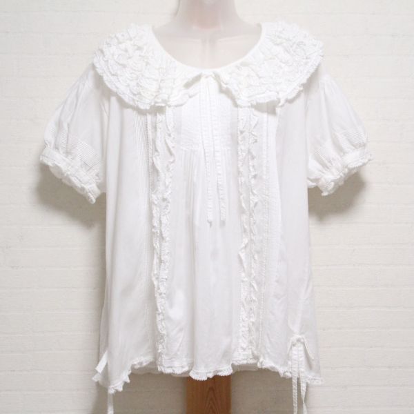 白リバイバルブラウス - ピンクハウス通販｜リサイクルブティックClub