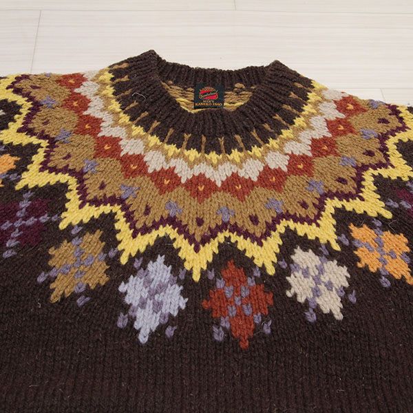 こげ茶系アーガイル丸ヨークセーター - ピンクハウス通販｜リサイクル