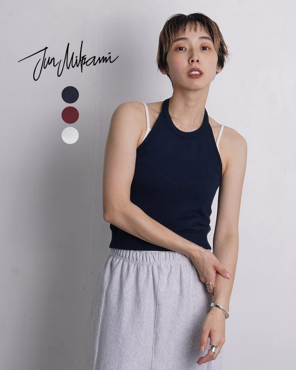 JUN MIKAMI ｜outlet｜スウェットホルターネック トップス ビスチェ