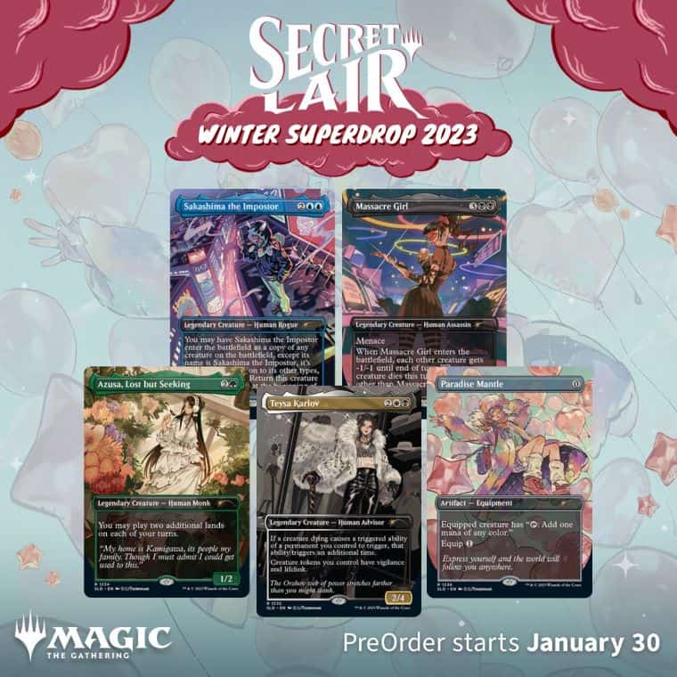MTG】SecretLair「冬のスーパードロップ2023」予約は3月28日まで｜CUBE