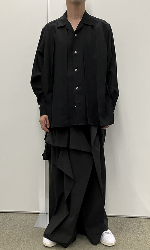 UJOH｜パネルスリットオープンカラーシャツ