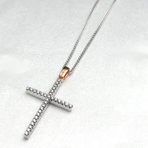 20022988 ミステリークロス ダイヤ ペンダントネックレス（S） 新品