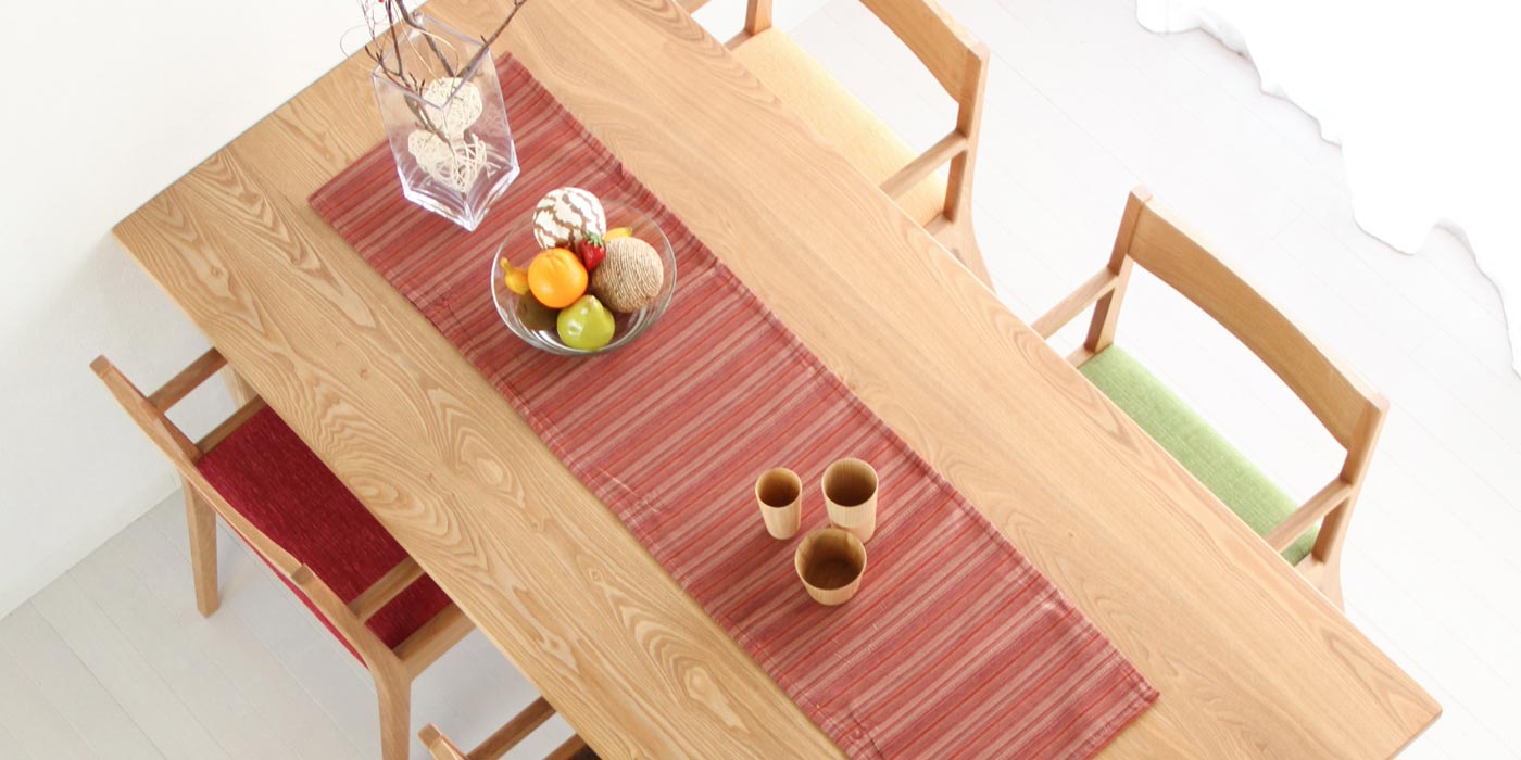 各地の名工房 MUKU工房オリジナル DT-4 丸テーブル 国産家具 無垢