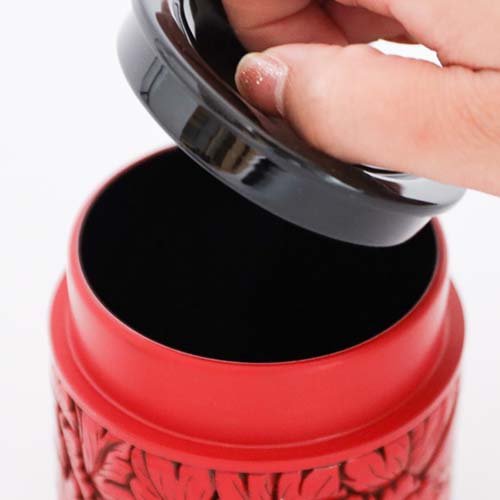 村上木彫堆朱 藤井漆工 茶筒 伝統工芸品 木製 茶筒 | MUKU工房