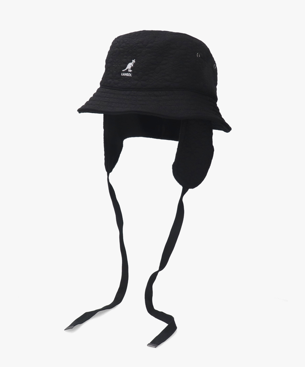 MULTI QUILT EARFLAP BUCKET | M(07) BLACK FLORAL (01) | BUCKET