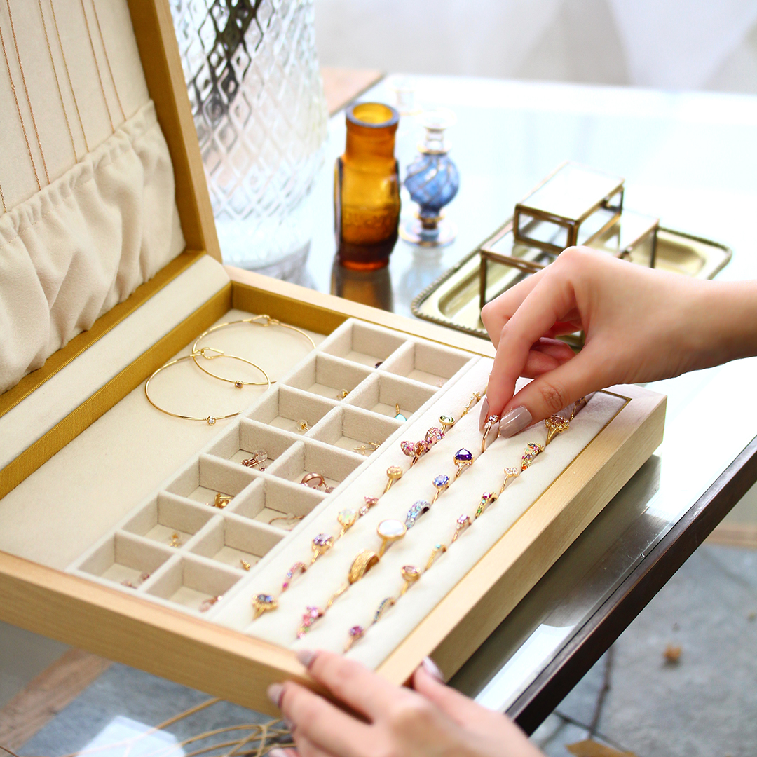 ビズー公式】ジュエリーボックス アクセサリー 収納 ケース 天然樺