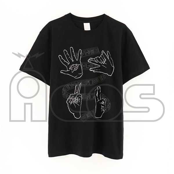 呪術廻戦 ハンドグラフィックTシャツ 黒ver: キャラグッズ｜ムービック