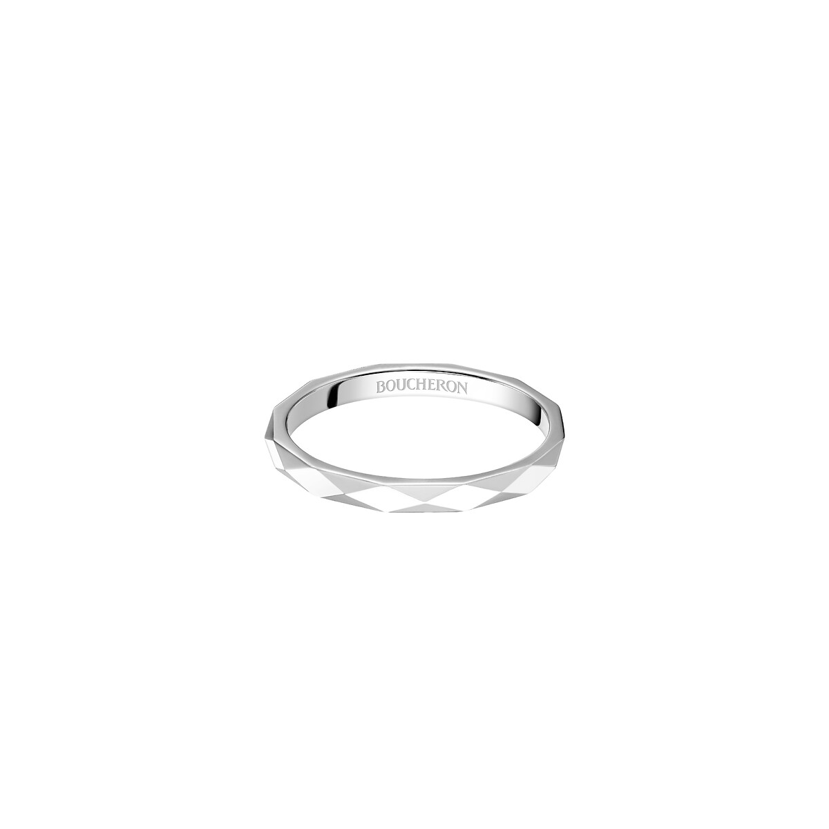Facette small wedding band platinum | Bridal | Boucheron US