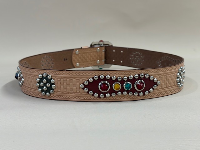 1940's Style Studs Belt Made by ACE WESTERN BELTS LOT1716 | dapper's