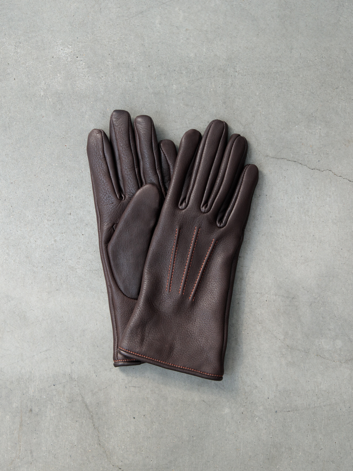 鹿革レザーグローブ/ブラウン | Factelier (ファクトリエ)
