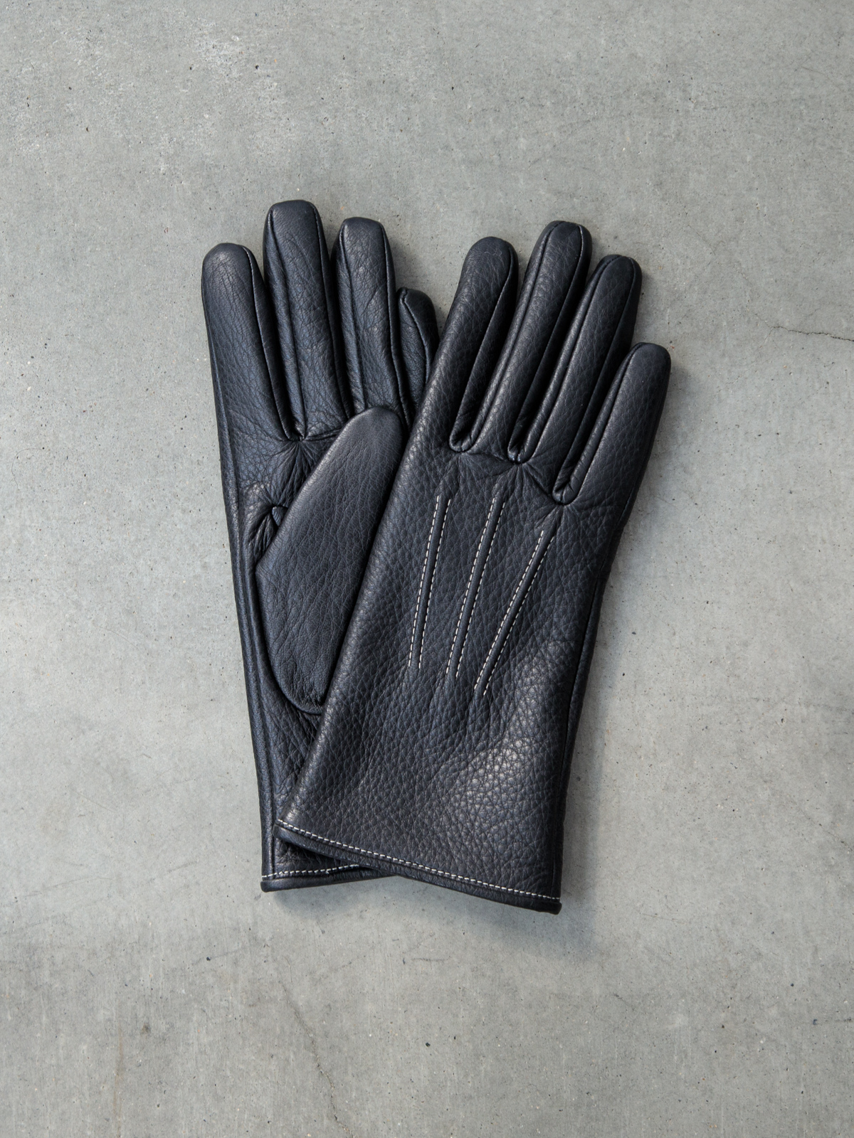 鹿革レザーグローブ/ブラック | Factelier (ファクトリエ)