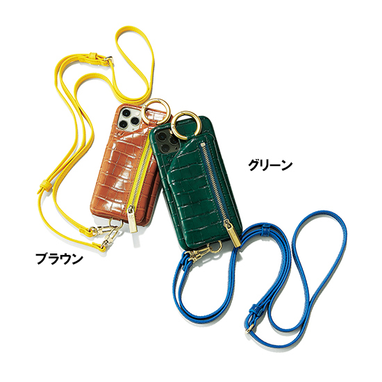 ajew]ajew×VERY別注cadenas zipphone case croco shoulder | KOBUNSHA