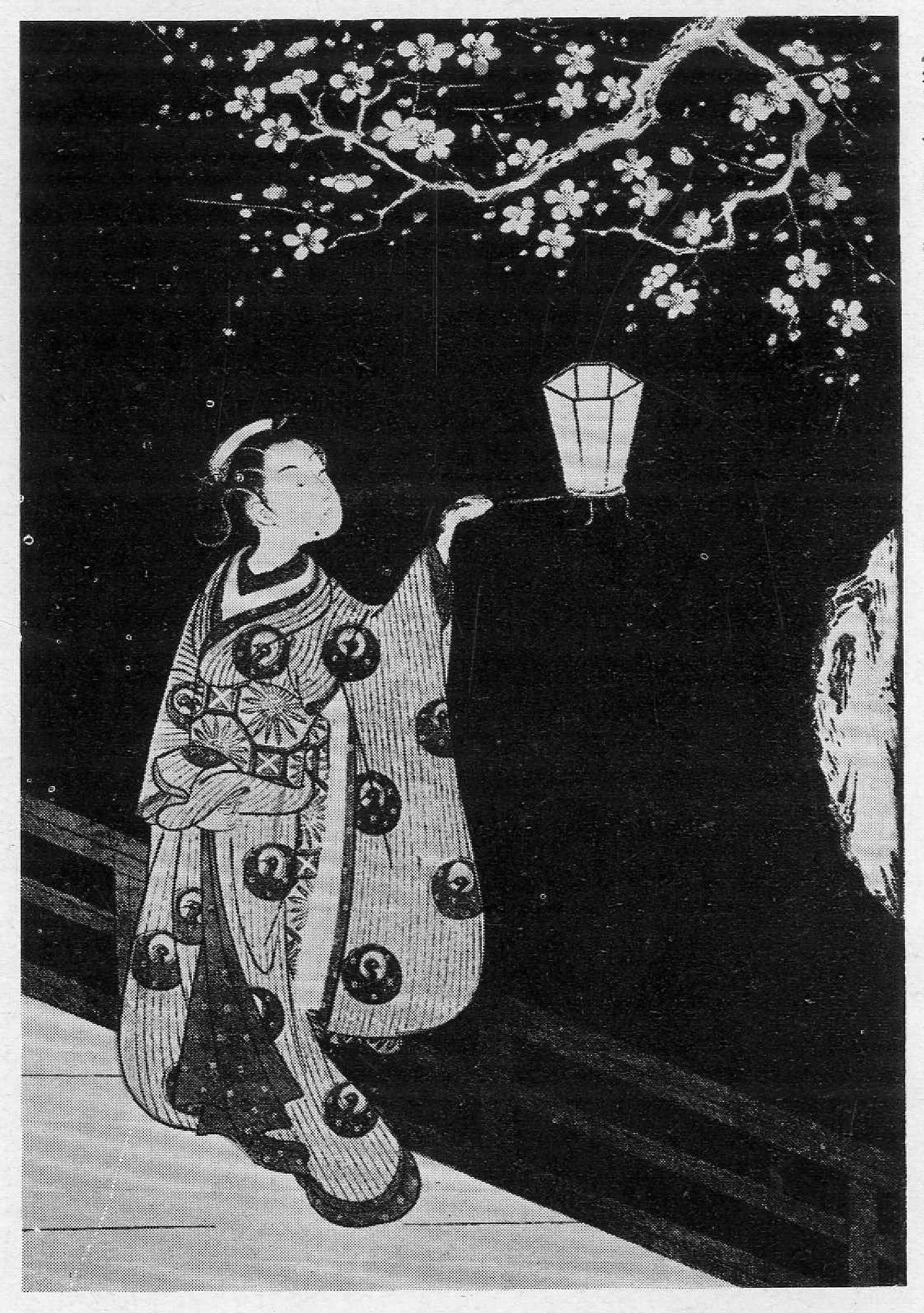 鈴木春信による浮世絵「（夜の梅）」