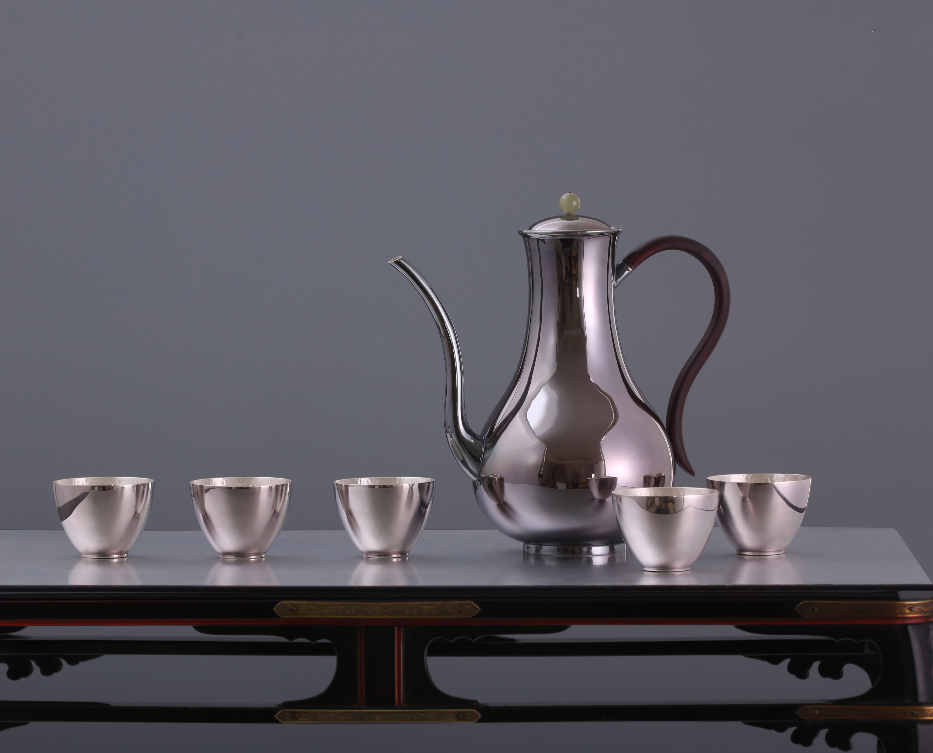 光面纯银酒壶/酒杯– 大雅堂非遗大雅堂司茶雅物