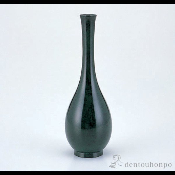 銅製花瓶 鶴首 青銅色 7号 / 花瓶 フラワーベース 花器 仏間 おすすめ