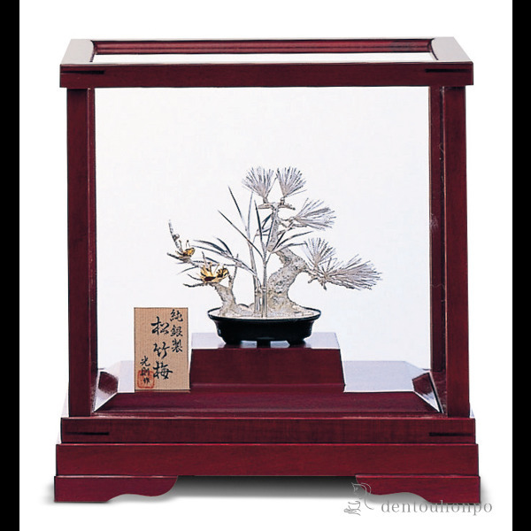 送料無料】 銀製 盆栽 松竹梅 特小 / 高級 コレクション 美術品 工芸品