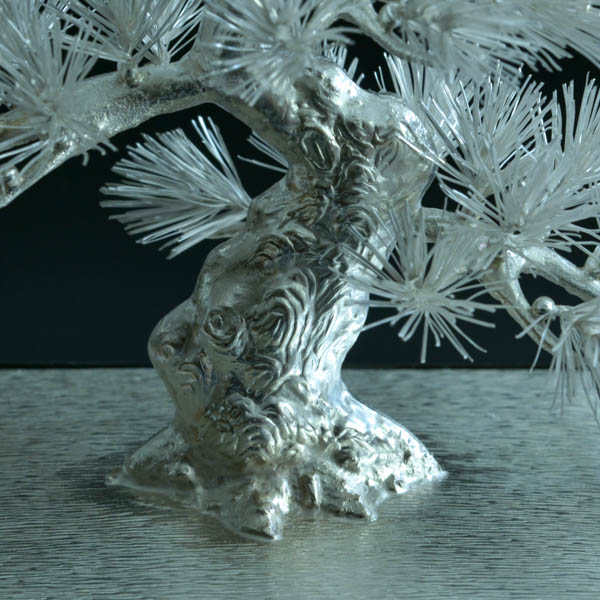 送料無料】 銀製 盆栽 松 B 5号・70g / 高級 コレクション 美術品 工芸