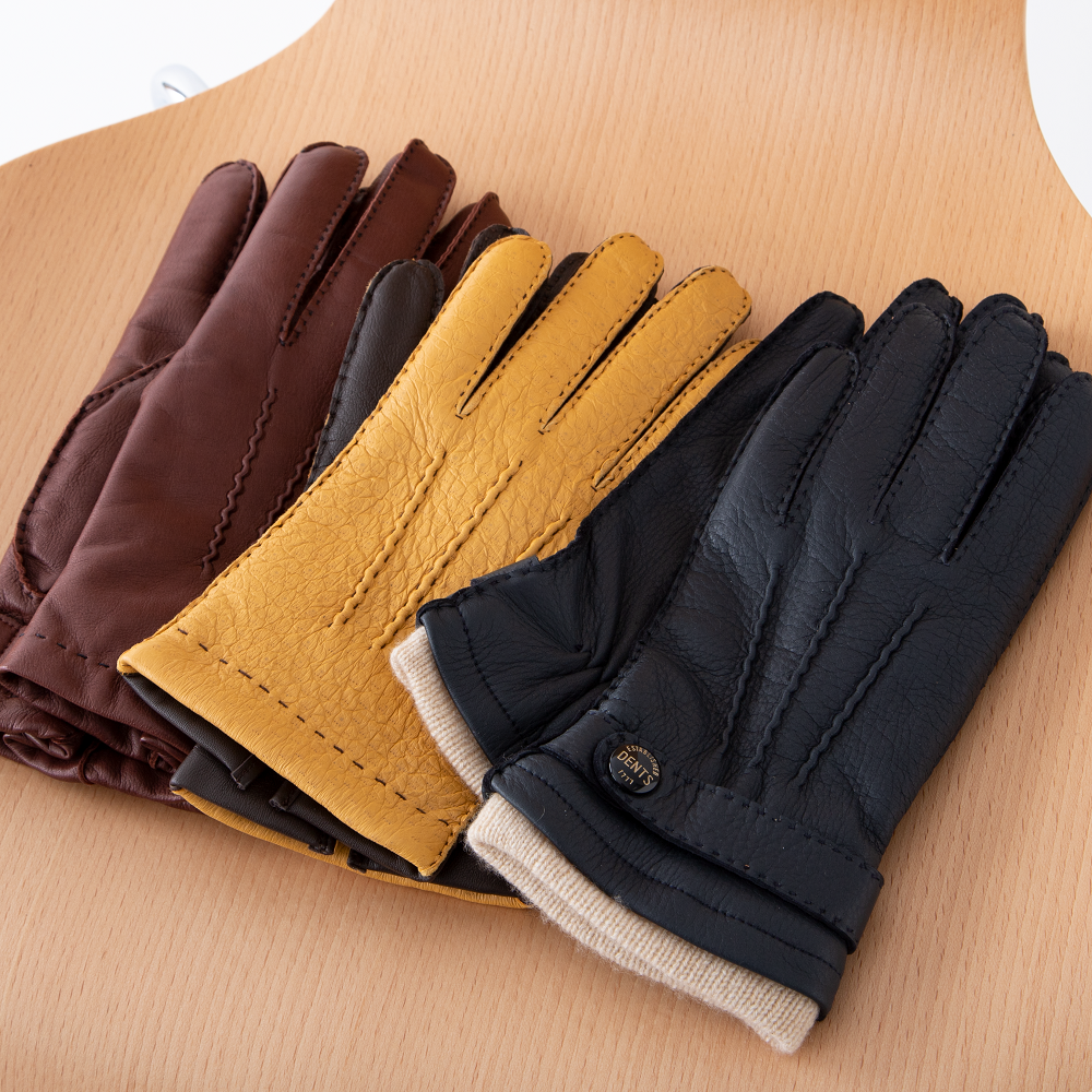 DENTS ペッカリー革グローブ カシミア81/2 ベッカリー革手袋（裏地