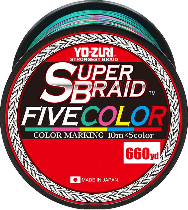 Yo-Zuri Super Braid Five Color - 660 Yard Spool — Discount Tackle