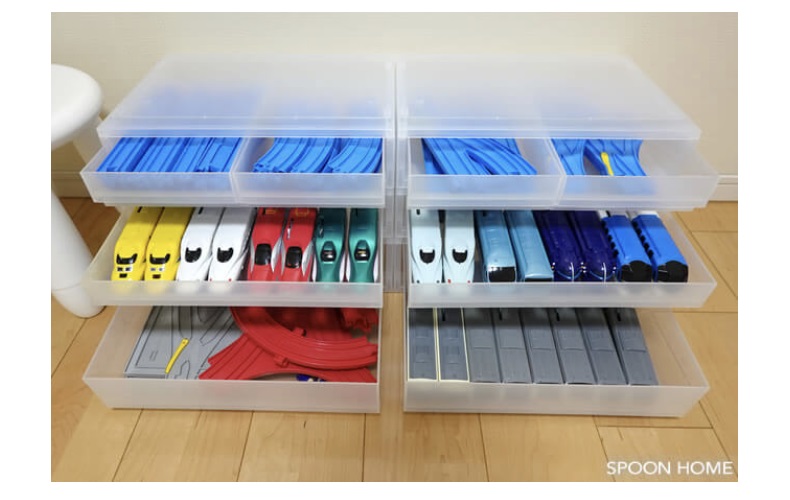 神ワザ級お片付け！「プラレール」には《無印良品》の〝アレ