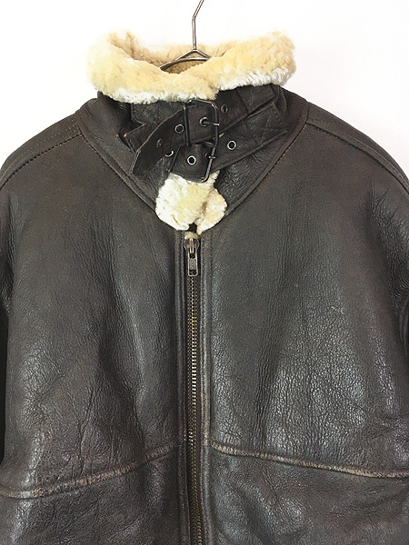 古着 80s USA製 AVIATION US ARMY STYLE Type B-3 リアルムートン