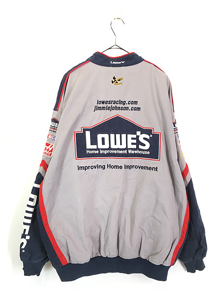 古着 90s CHASE 「LOWE'S」 ロウズ 企業 刺しゅう レーシング