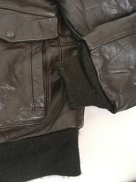 古着 70-80s Excelled G-1タイプ ボア ライナー 本革 レザー フライト