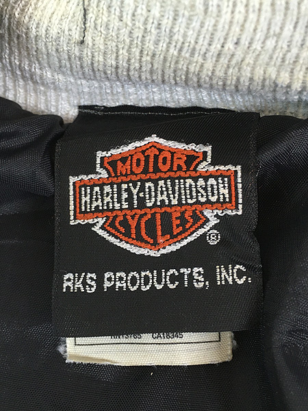古着 90s HARLEY DAVIDSON バー&シールド 刺しゅう スウェット