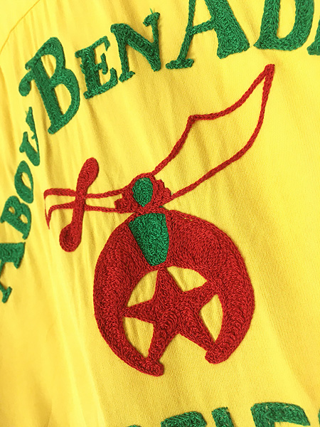 古着 50s USA製 Service Bowling Shirt 豪華 フリーメイソン シュ