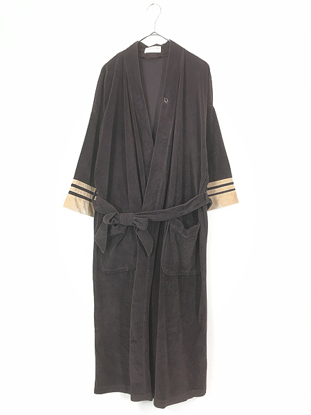 古着 80s Christian Dior ワンポイント パイル フリース ガウン コート