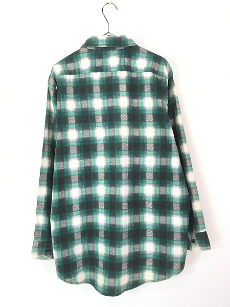 古着 90s USA製 DAVID TAYLOR グリーン オンブレ シャドー チェック
